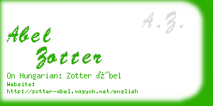 abel zotter business card